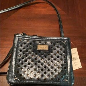 Nine West | Cross Body Metallic Dark Green Bag